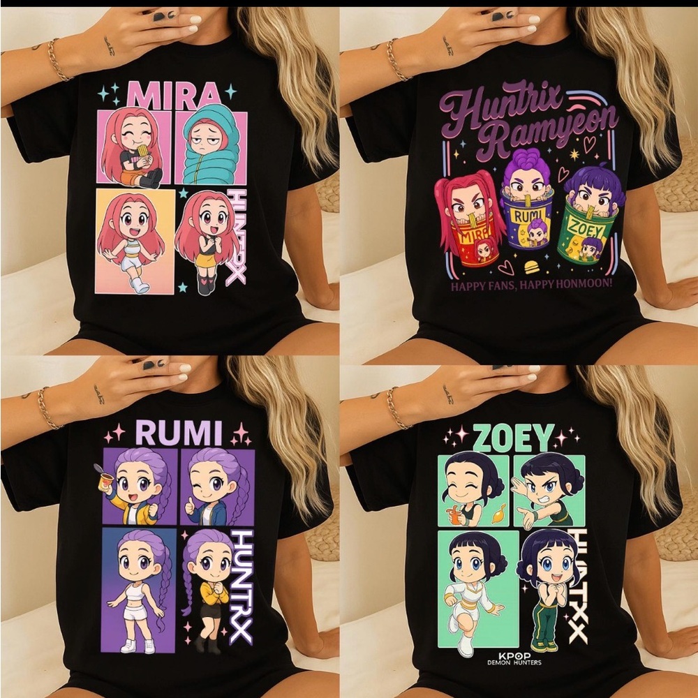 Kids Kpop Huntrix demon hunter shirts